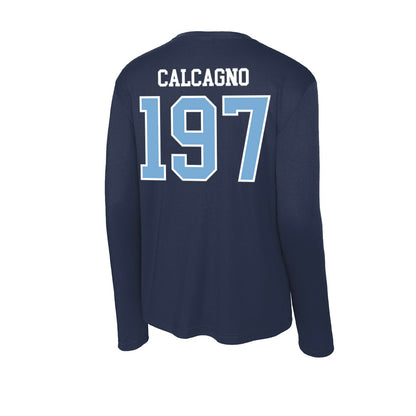 UNC - NCAA Wrestling : Mikey Calcagno - Activewear Long Sleeve T-Shirt-1