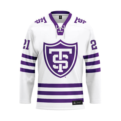 UST - NCAA Men's Ice Hockey : Carson Peters - Hockey Jersey-0