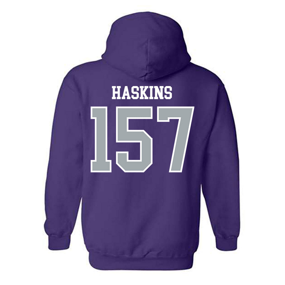 UW-Whitewater - NCAA Wrestling : Maximus Haskins - Hooded Sweatshirt-1