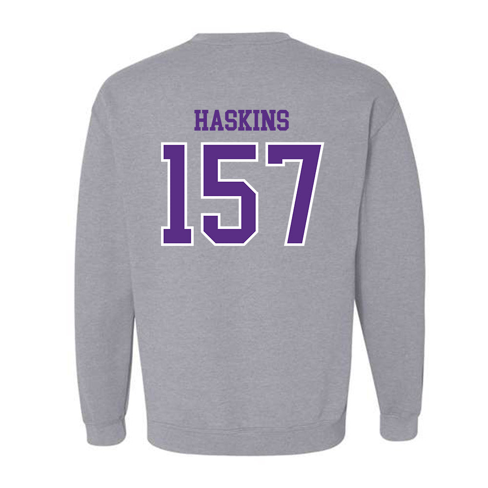 UW-Whitewater - NCAA Wrestling : Maximus Haskins - Crewneck Sweatshirt-1