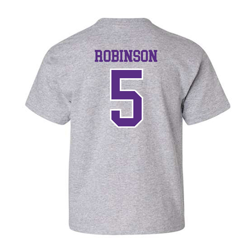 UW-Whitewater - NCAA Men's Basketball : Isaiah Robinson - Youth T-Shirt-1