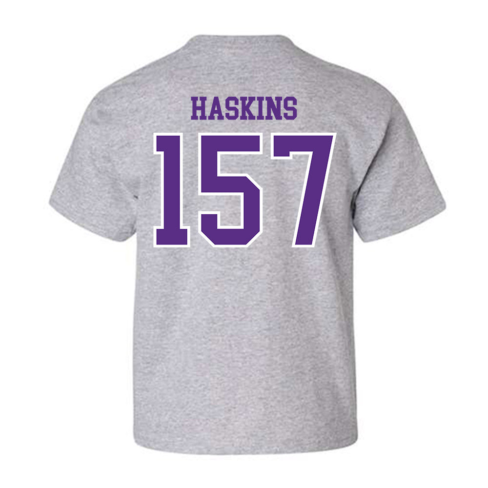 UW-Whitewater - NCAA Wrestling : Maximus Haskins - Youth T-Shirt-1