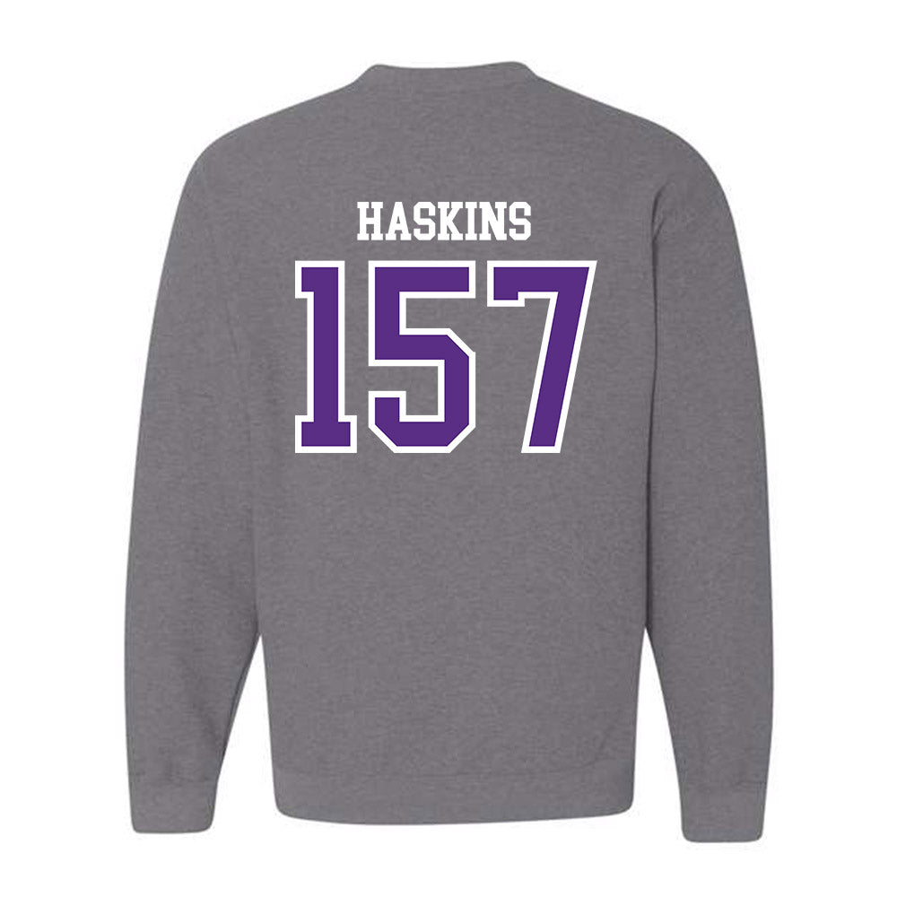 UW-Whitewater - NCAA Wrestling : Maximus Haskins - Crewneck Sweatshirt-1