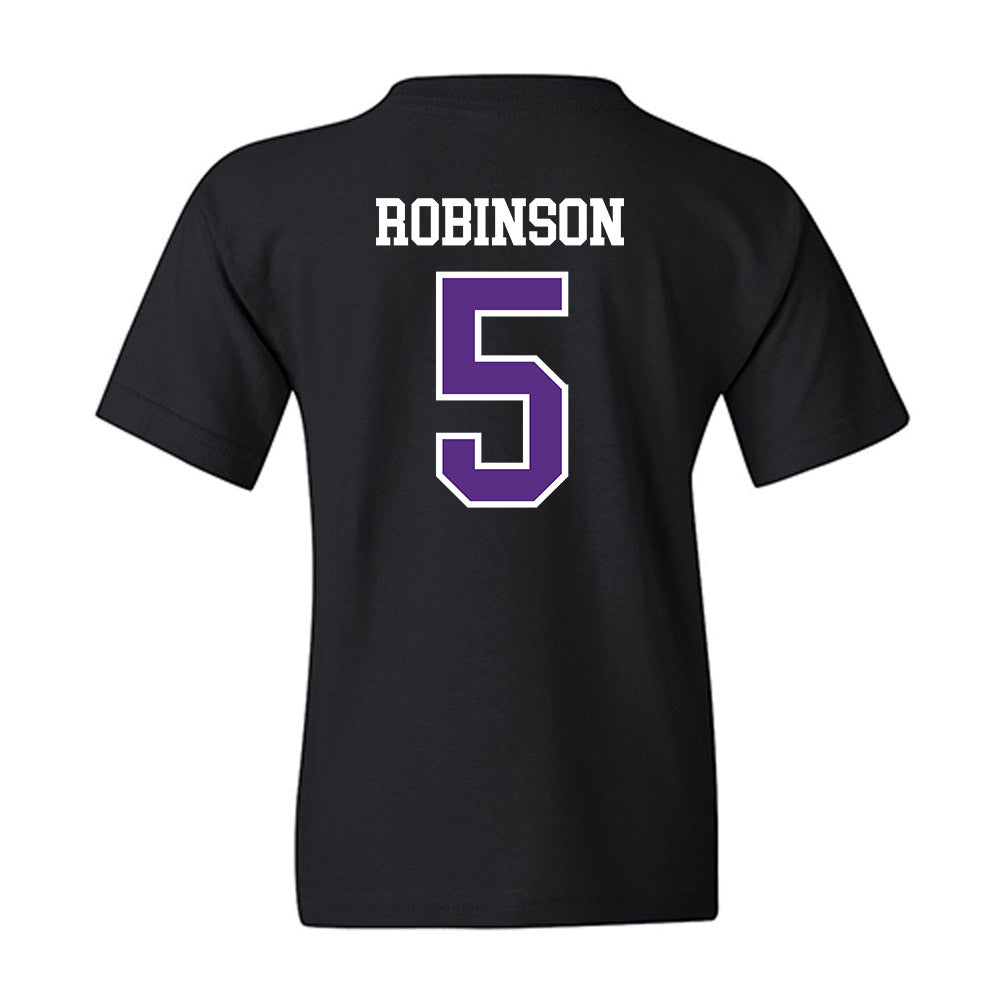 UW-Whitewater - NCAA Men's Basketball : Isaiah Robinson - Youth T-Shirt-1
