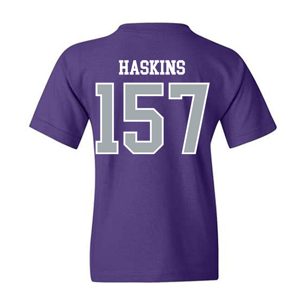 UW-Whitewater - NCAA Wrestling : Maximus Haskins - Youth T-Shirt-1