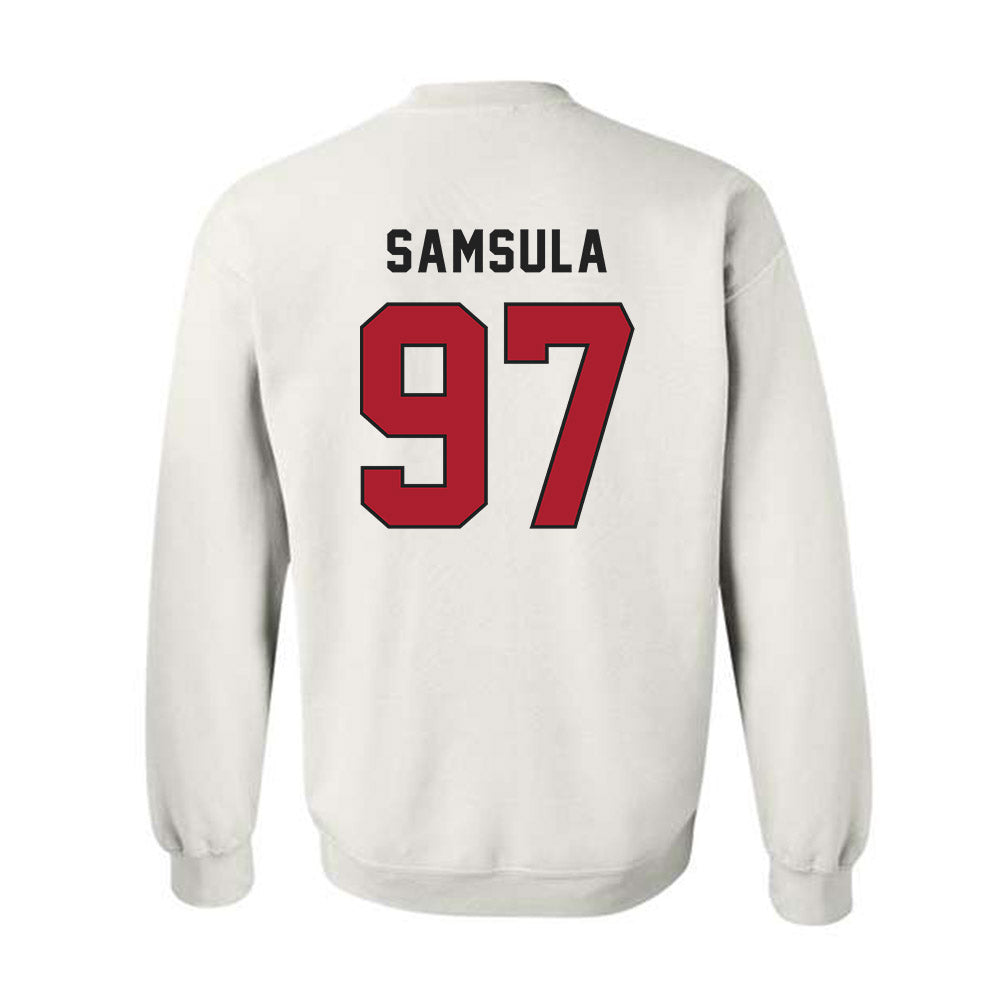Utah - NCAA Football : Lucas Samsula - Veterans Day v1 Crewneck Sweatshirt-3