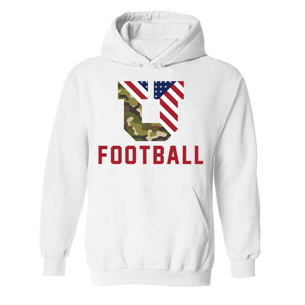Utah - NCAA Football : Hunter Andrews - Veterans Day v2 Hooded Sweatshirt-1