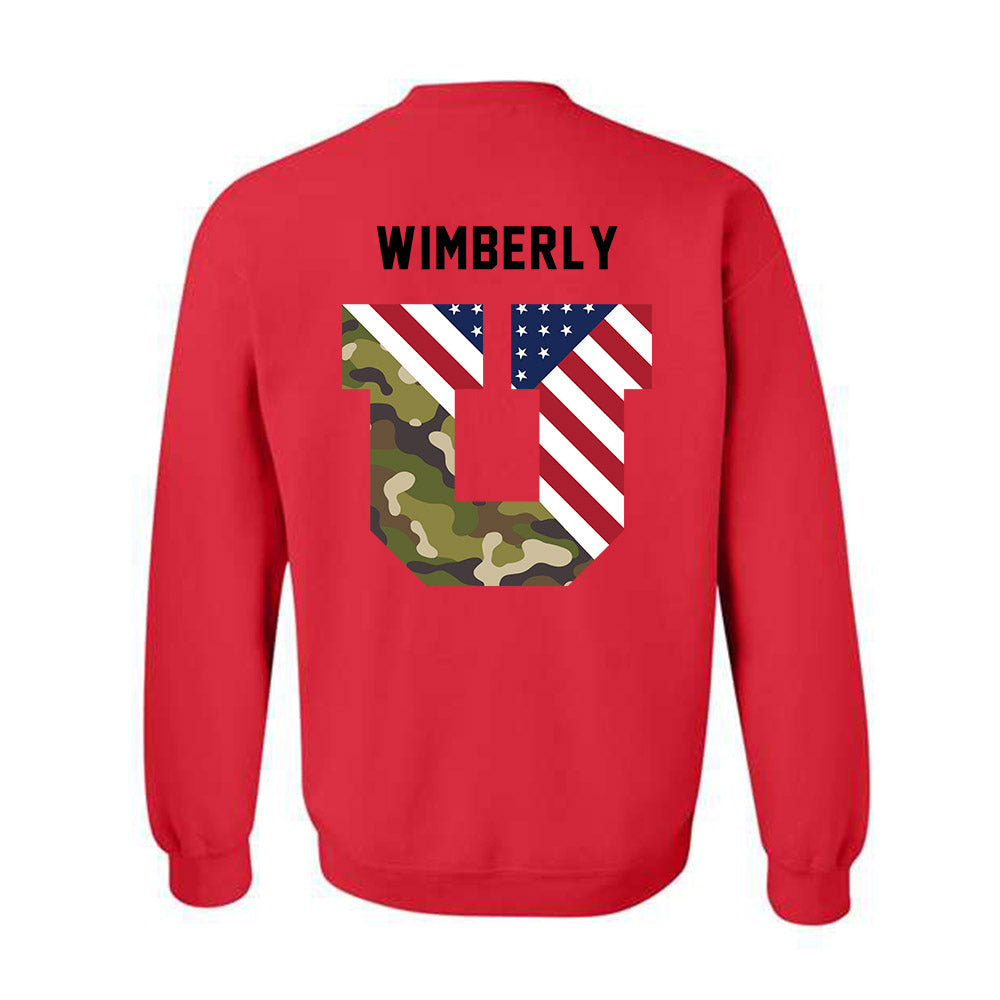 Utah - NCAA Football : Marcus Wimberly - Veterans Day v3 Crewneck Sweatshirt-3