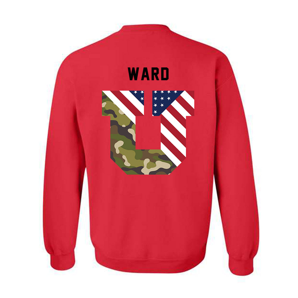 Utah - NCAA Football : Jojo Ward - Veterans Day v3 Crewneck Sweatshirt-3