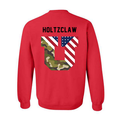 Utah - NCAA Football : Lance Holtzclaw - Veterans Day v3 Crewneck Sweatshirt-3
