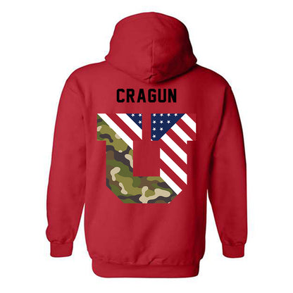 Utah - NCAA Football : Tanner Cragun - Veterans Day v3 Hooded Sweatshirt-2