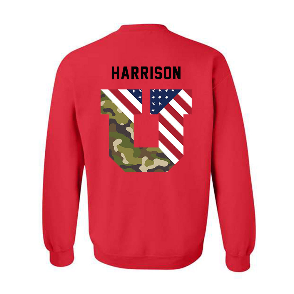 Utah - NCAA Football : Alex Harrison - Veterans Day v3 Crewneck Sweatshirt-3