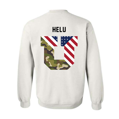 Utah - NCAA Football : Mateaki Helu - Veterans Day v3 Crewneck Sweatshirt-3