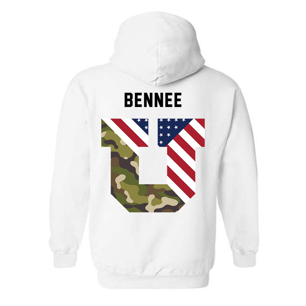 Utah - NCAA Football : Noah Bennee - Veterans Day v3 Hooded Sweatshirt-3