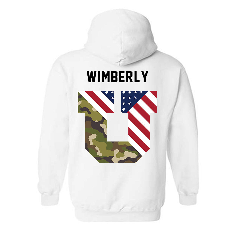 Utah - NCAA Football : Marcus Wimberly - Veterans Day v3 Hooded Sweatshirt-2