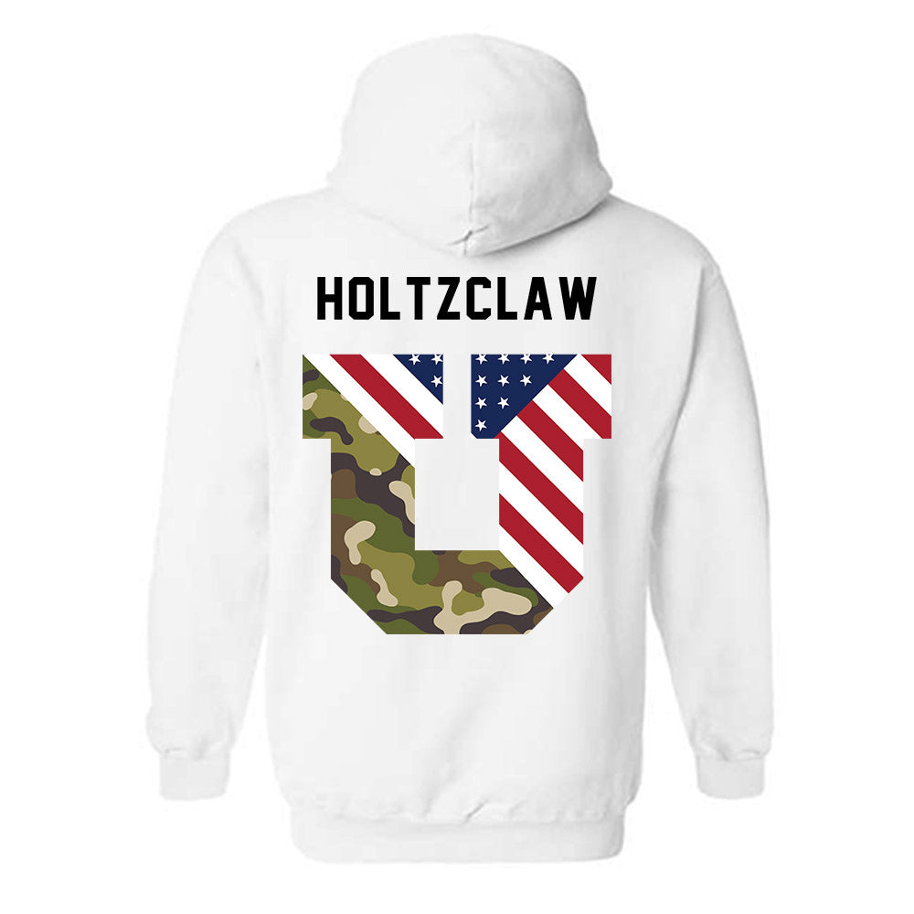 Utah - NCAA Football : Lance Holtzclaw - Veterans Day v3 Hooded Sweatshirt-3