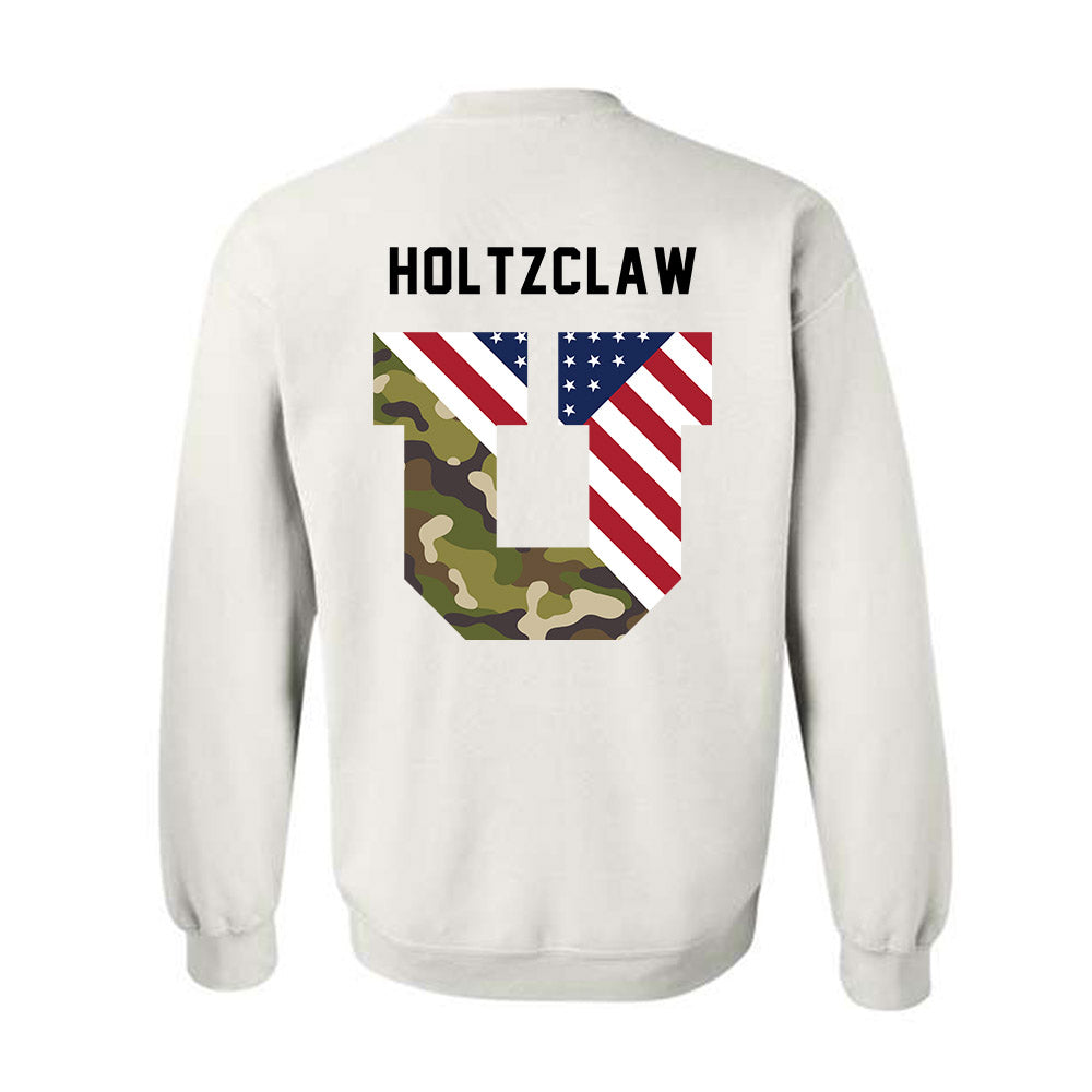 Utah - NCAA Football : Lance Holtzclaw - Veterans Day v3 Crewneck Sweatshirt-2