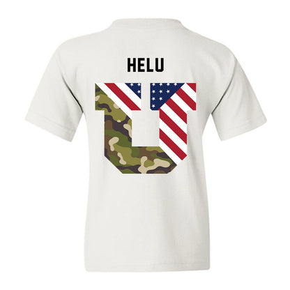 Utah - NCAA Football : Mateaki Helu - Veterans Day v3 Youth T-Shirt-2