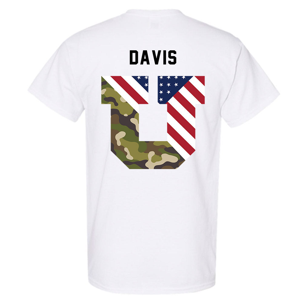 Utah - NCAA Football : Elijah Davis - Veterans Day v3 T-Shirt-3