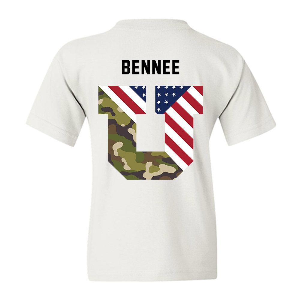 Utah - NCAA Football : Jackson Bennee - Veterans Day v3 Youth T-Shirt-2