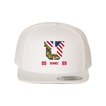 Utah - NCAA Football : Noah Bennee - Veterans Day Snapback Hat-1