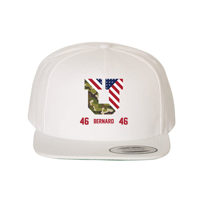 Utah - NCAA Football : Mauka Bernard - Veterans Day Snapback Hat-1