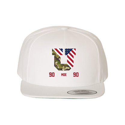 Utah - NCAA Football : Jireh Moe - Veterans Day Snapback Hat-0