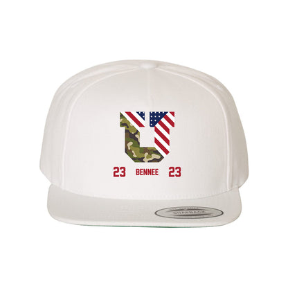 Utah - NCAA Football : Jackson Bennee - Veterans Day Snapback Hat-0