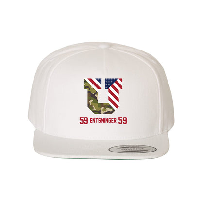 Utah - NCAA Football : Devin Entsminger - Veterans Day Snapback Hat-1