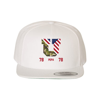 Utah - NCAA Football : Taniela Pepa - Veterans Day Snapback Hat-0