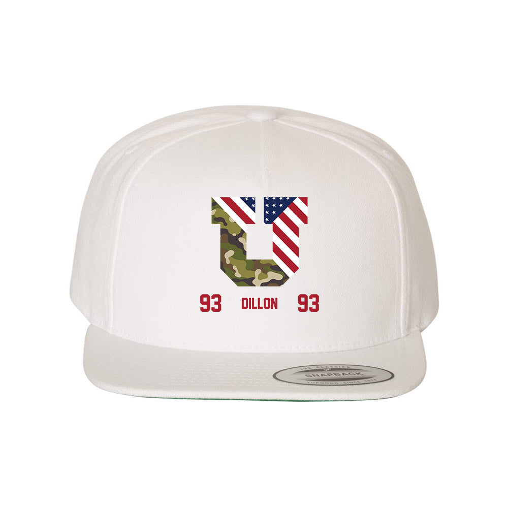 Utah - NCAA Football : Kash Dillon - Veterans Day Snapback Hat-0