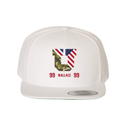 Utah - NCAA Football : Jamal Wallace - Veterans Day Snapback Hat-1