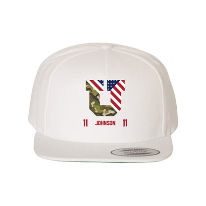 Utah - NCAA Football : Ricky Johnson - Veterans Day Snapback Hat-1