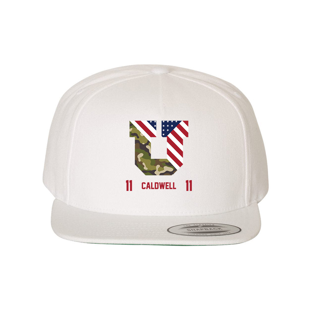 Utah - NCAA Football : Rock Caldwell - Veterans Day Snapback Hat-1