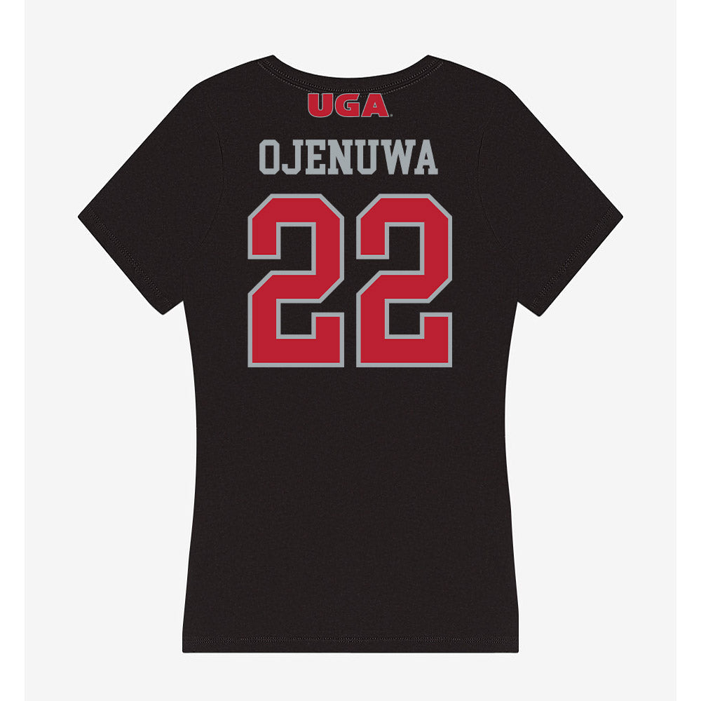 Georgia - NCAA Women's Basketball : Vera Ojenuwa - Women's V-Neck T-Shirt-1