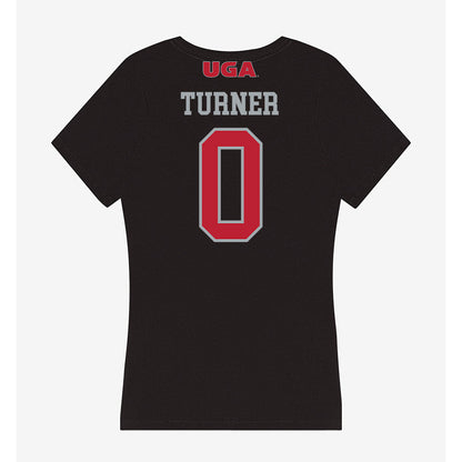 Georgia - NCAA Women's Basketball : Trinity Turner - Women's V-Neck T-Shirt-1