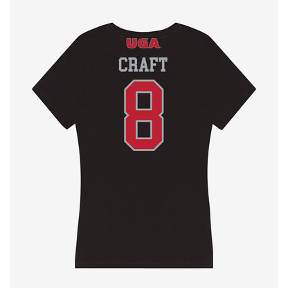 Georgia - NCAA Women's Basketball : Zhen Craft - Women's V-Neck T-Shirt-1