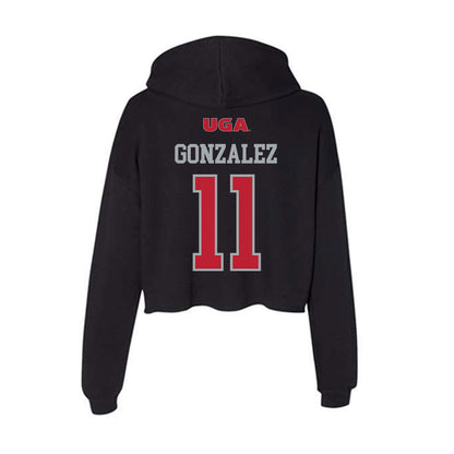 Georgia - NCAA Women's Basketball : Enjulina Gonzalez - Women's Crop Fleece Hoodie-1