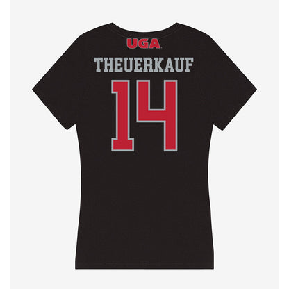 Georgia - NCAA Women's Basketball : Rylie Theuerkauf - Women's V-Neck T-Shirt-1