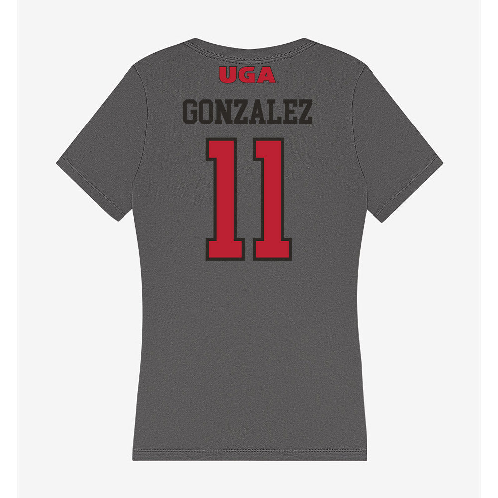 Georgia - NCAA Women's Basketball : Enjulina Gonzalez - Women's V-Neck T-Shirt-1