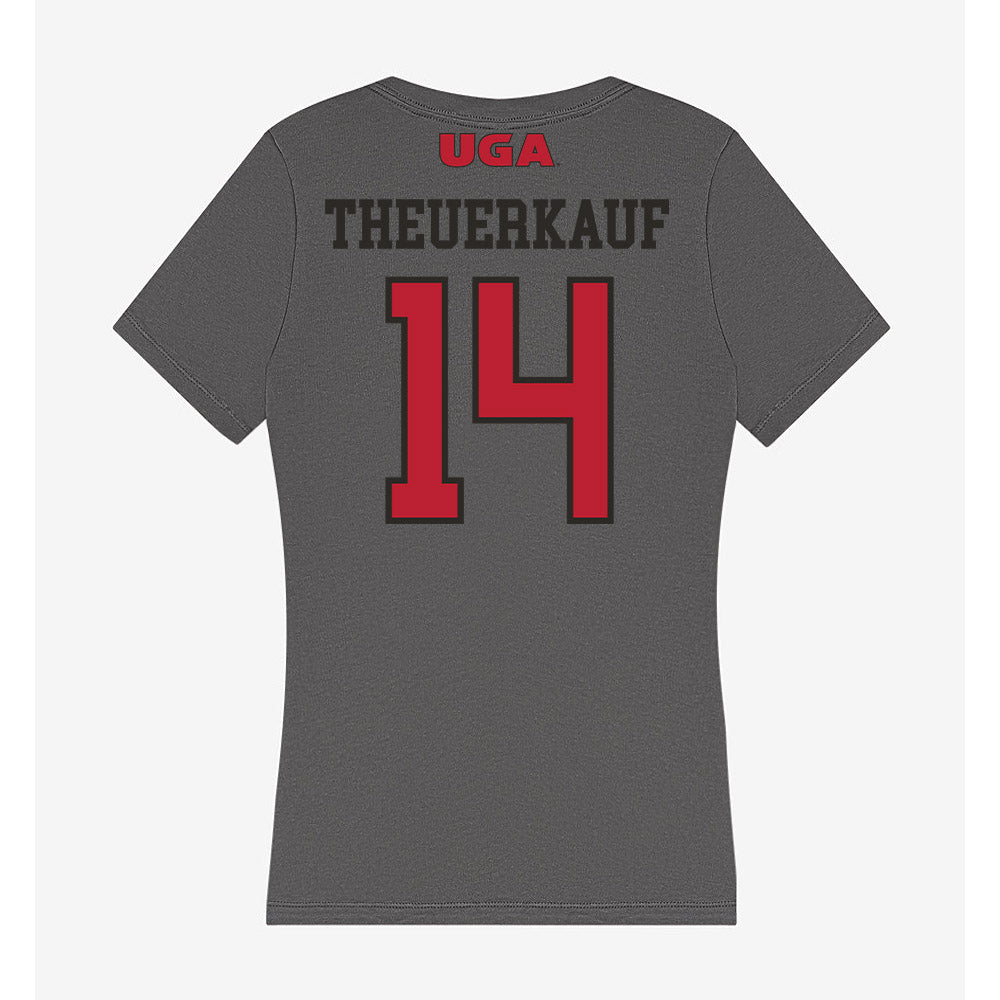 Georgia - NCAA Women's Basketball : Rylie Theuerkauf - Women's V-Neck T-Shirt-1
