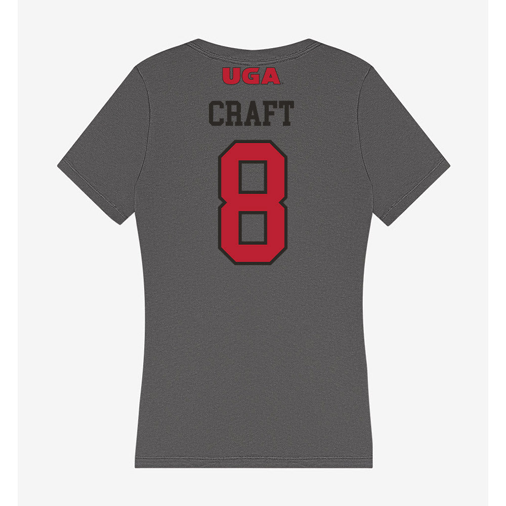 Georgia - NCAA Women's Basketball : Zhen Craft - Women's V-Neck T-Shirt-1