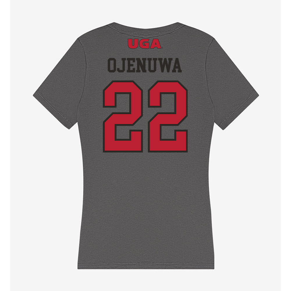Georgia - NCAA Women's Basketball : Vera Ojenuwa - Women's V-Neck T-Shirt-1