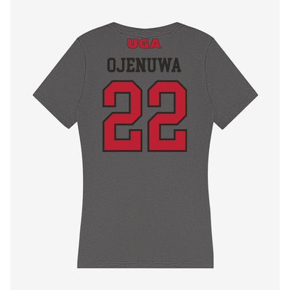 Georgia - NCAA Women's Basketball : Vera Ojenuwa - Women's V-Neck T-Shirt-1