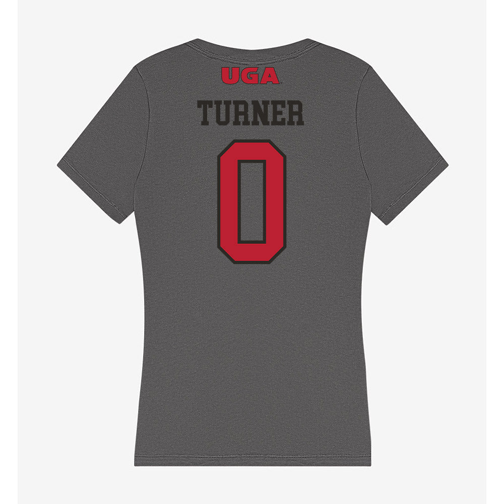 Georgia - NCAA Women's Basketball : Trinity Turner - Women's V-Neck T-Shirt-1