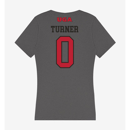 Georgia - NCAA Women's Basketball : Trinity Turner - Women's V-Neck T-Shirt-1