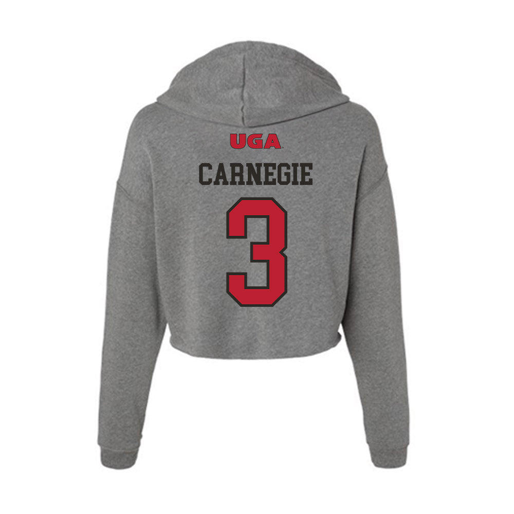 Georgia - NCAA Women's Basketball : Danielle Carnegie - Women's Crop Fleece Hoodie-1