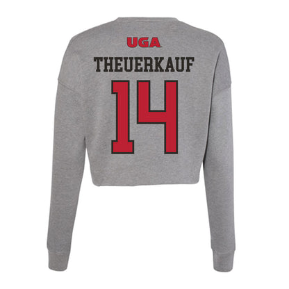 Georgia - NCAA Women's Basketball : Rylie Theuerkauf - Women's Cropped Crew Fleece-1