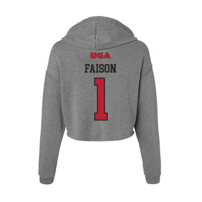 Georgia - NCAA Women's Basketball : Jocelyn Faison - Women's Crop Fleece Hoodie-1