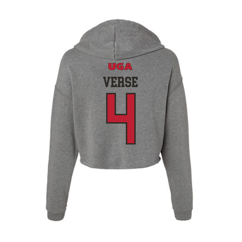 Georgia - NCAA Women's Basketball : Miyah Verse - Women's Crop Fleece Hoodie-1